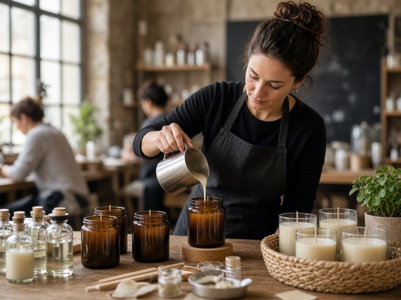Open pour hour at Opallane Candle Atelier